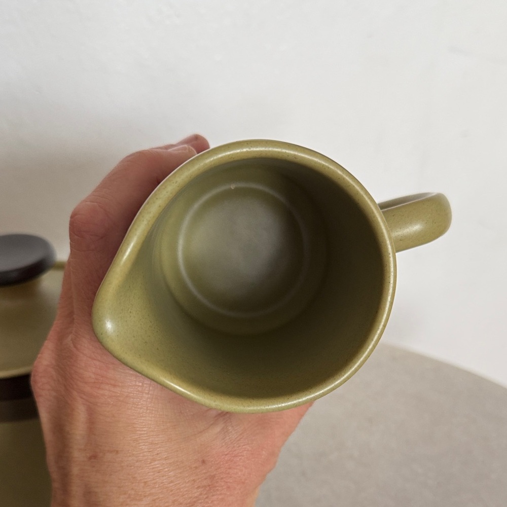 Vintage MCM Stone Arrow Green Ceramic Set - Picture 6 of 10